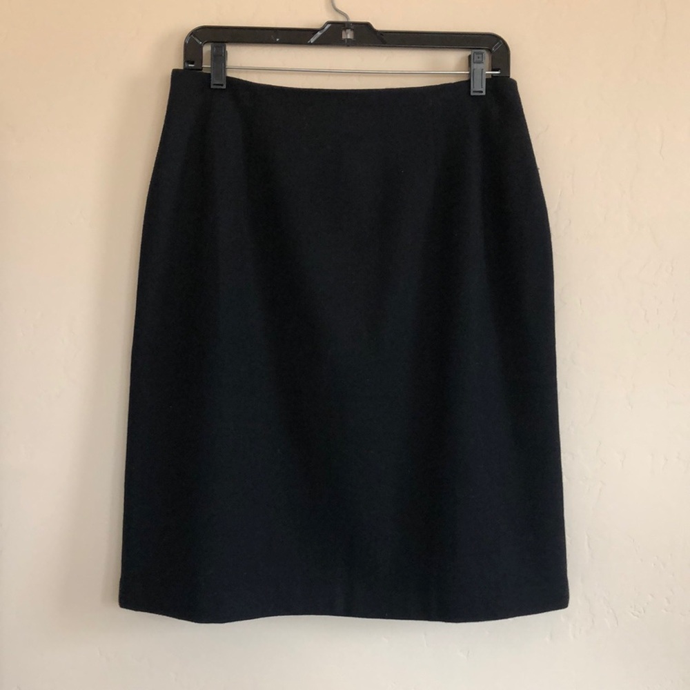 ‼️SOLD‼️ Savannah Black Lined Wool Skirt
